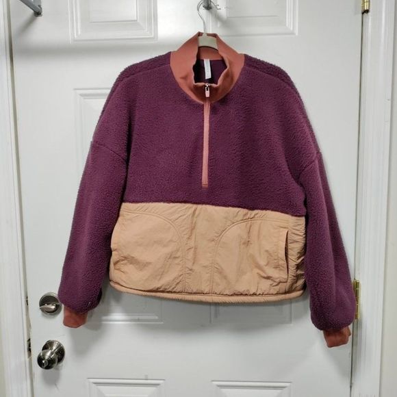 NWOT Fabletics Mallory Fleece Pullover Half Zip Top XL - Picture 2 of 11